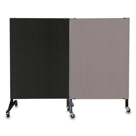 United Visual Products Enclosed Corkboard, 1 Door, 72"x48", 4" Fra UV3419-WHITE-CORK